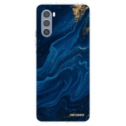 Átlátszó szilikon tok az alábbi mobiltelefonokra Motorola Moto G62 - Blue