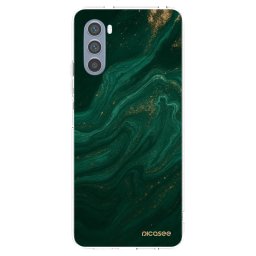 Átlátszó szilikon tok az alábbi mobiltelefonokra Motorola Moto G62 - Green