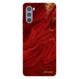 Átlátszó szilikon tok az alábbi mobiltelefonokra Motorola Moto G62 - Red
