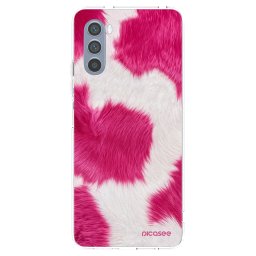 Átlátszó szilikon tok az alábbi mobiltelefonokra Motorola Moto G62 - Pink Moo