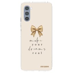 Átlátszó szilikon tok az alábbi mobiltelefonokra Motorola Moto G62 - Golden Dream