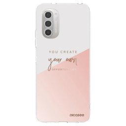 Átlátszó szilikon tok az alábbi mobiltelefonokra Motorola Moto G51 - You create your own opportunities