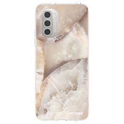Átlátszó szilikon tok az alábbi mobiltelefonokra Motorola Moto G51 - Cream marble