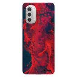 Átlátszó szilikon tok az alábbi mobiltelefonokra Motorola Moto G51 - Organic red