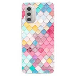 Átlátszó szilikon tok az alábbi mobiltelefonokra Motorola Moto G51 - Colorful roof