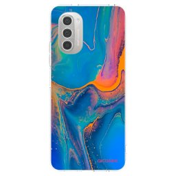 Átlátszó szilikon tok az alábbi mobiltelefonokra Motorola Moto G51 - Rainbow