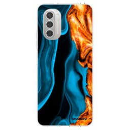 Átlátszó szilikon tok az alábbi mobiltelefonokra Motorola Moto G51 - Gold blue