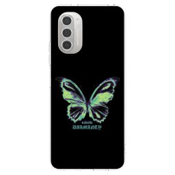 Átlátszó szilikon tok az alábbi mobiltelefonokra Motorola Moto G51 - Diamanty Blue