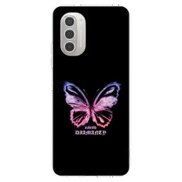 Átlátszó szilikon tok az alábbi mobiltelefonokra Motorola Moto G51 - Diamanty Purple