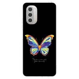 Átlátszó szilikon tok az alábbi mobiltelefonokra Motorola Moto G51 - Diamanty Black