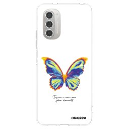 Átlátszó szilikon tok az alábbi mobiltelefonokra Motorola Moto G51 - Diamanty White