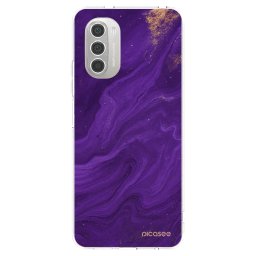 Átlátszó szilikon tok az alábbi mobiltelefonokra Motorola Moto G51 - Purple