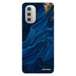 Átlátszó szilikon tok az alábbi mobiltelefonokra Motorola Moto G51 - Blue