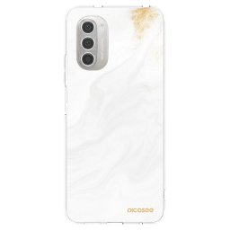 Átlátszó szilikon tok az alábbi mobiltelefonokra Motorola Moto G51 - White