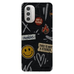 Átlátszó szilikon tok az alábbi mobiltelefonokra Motorola Moto G51 - STICKERS x TAGS