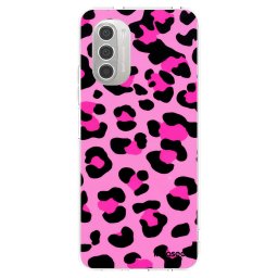 Átlátszó szilikon tok az alábbi mobiltelefonokra Motorola Moto G51 - Pink Tiger