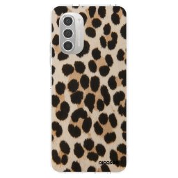 Átlátszó szilikon tok az alábbi mobiltelefonokra Motorola Moto G51 - Brown Tiger