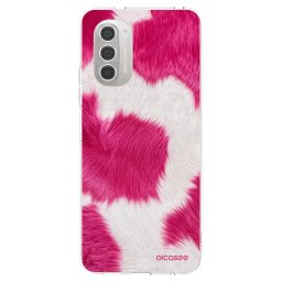 Átlátszó szilikon tok az alábbi mobiltelefonokra Motorola Moto G51 - Pink Moo