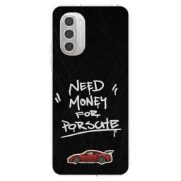Átlátszó szilikon tok az alábbi mobiltelefonokra Motorola Moto G51 - Dark Racer