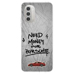Átlátszó szilikon tok az alábbi mobiltelefonokra Motorola Moto G51 - Grey Drift