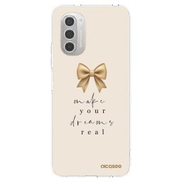 Átlátszó szilikon tok az alábbi mobiltelefonokra Motorola Moto G51 - Golden Dream
