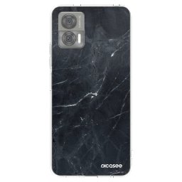 Átlátszó szilikon tok az alábbi mobiltelefonokra Motorola Edge 30 Neo - Black marble