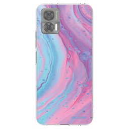 Átlátszó szilikon tok az alábbi mobiltelefonokra Motorola Edge 30 Neo - Pink liquid