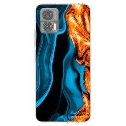 Átlátszó szilikon tok az alábbi mobiltelefonokra Motorola Edge 30 Neo - Gold blue