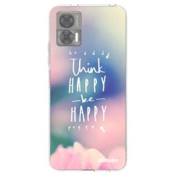 Átlátszó szilikon tok az alábbi mobiltelefonokra Motorola Edge 30 Neo - Think happy be happy