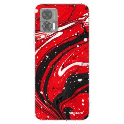 Átlátszó szilikon tok az alábbi mobiltelefonokra Motorola Edge 30 Neo - Red black