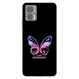 Átlátszó szilikon tok az alábbi mobiltelefonokra Motorola Edge 30 Neo - Diamanty Purple
