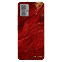 Átlátszó szilikon tok az alábbi mobiltelefonokra Motorola Edge 30 Neo - Red