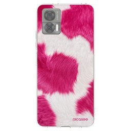 Átlátszó szilikon tok az alábbi mobiltelefonokra Motorola Edge 30 Neo - Pink Moo