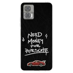 Átlátszó szilikon tok az alábbi mobiltelefonokra Motorola Edge 30 Neo - Dark Racer