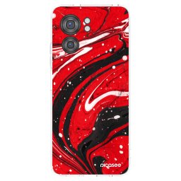 Átlátszó szilikon tok az alábbi mobiltelefonokra Motorola Edge 40 - Red black