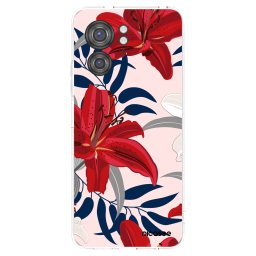 Átlátszó szilikon tok az alábbi mobiltelefonokra Motorola Edge 40 - Red Lily