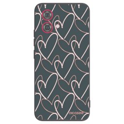 Fekete szilikon tok az alábbi mobiltelefonokra Motorola Moto G84 5G - Lots of love
