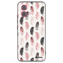 Fekete szilikon tok az alábbi mobiltelefonokra Motorola Moto G84 5G - Feather 2