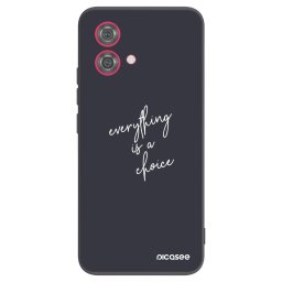 Fekete szilikon tok az alábbi mobiltelefonokra Motorola Moto G84 5G - Everything is a choice