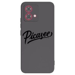 Fekete szilikon tok az alábbi mobiltelefonokra Motorola Moto G84 5G - Picasee - old logo - black