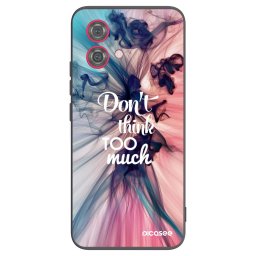 Fekete szilikon tok az alábbi mobiltelefonokra Motorola Moto G84 5G - Don't think TOO much