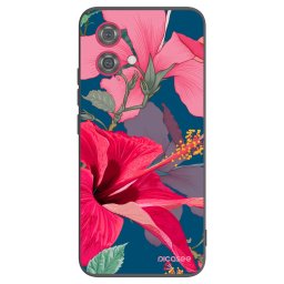 Fekete szilikon tok az alábbi mobiltelefonokra Motorola Moto G84 5G - Hibiscus