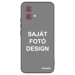 Fekete szilikon tok az alábbi mobiltelefonokra Motorola Moto G84 5G - Saját fotó/motívum