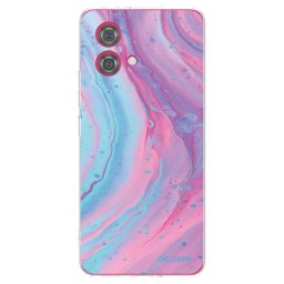 Átlátszó szilikon tok az alábbi mobiltelefonokra Motorola Moto G84 5G - Pink liquid