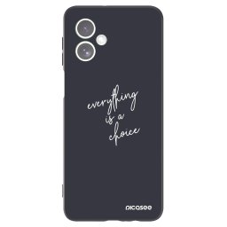 Fekete szilikon tok az alábbi mobiltelefonokra Motorola Moto G54 5G - Everything is a choice