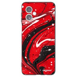 Fekete szilikon tok az alábbi mobiltelefonokra Motorola Moto G54 5G - Red black