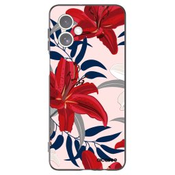 Fekete szilikon tok az alábbi mobiltelefonokra Motorola Moto G54 5G - Red Lily