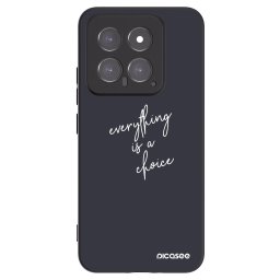 Fekete szilikon tok az alábbi mobiltelefonokra Xiaomi 14 - Everything is a choice