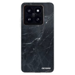 Átlátszó szilikon tok az alábbi mobiltelefonokra Xiaomi 14 Pro - Black marble