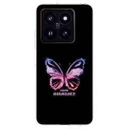 Átlátszó szilikon tok az alábbi mobiltelefonokra Xiaomi 14 Pro - Diamanty Purple